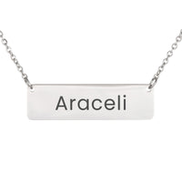 Load image into Gallery viewer, Araceli Necklace – Custom Name Horizontal Bar Necklace for Women
