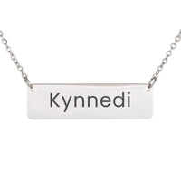 Load image into Gallery viewer, Kynnedi Necklace – Custom Name Horizontal Bar Necklace for Women
