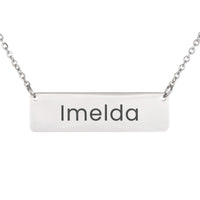 Load image into Gallery viewer, Imelda Necklace – Personalized Name Chain - Custom Horizontal Bar Necklace for Women
