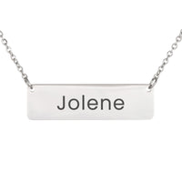Load image into Gallery viewer, Jolene Necklace – Personalized Name Chain - Custom Horizontal Bar Necklace for Women
