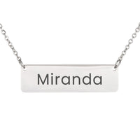 Load image into Gallery viewer, Miranda Necklace – Custom Name Horizontal Bar Necklace for Women
