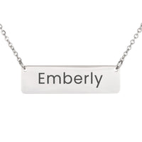 Load image into Gallery viewer, Emberly Necklace – Custom Name Horizontal Bar Necklace for Women
