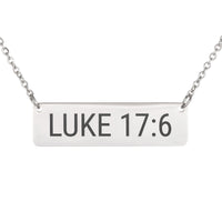 Load image into Gallery viewer, Luke 17:6 Necklace, Baptism Gift - Faith Bible Jewelry
