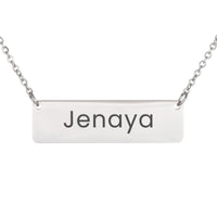 Load image into Gallery viewer, Jenaya Necklace – Personalized Name Chain - Custom Horizontal Bar Necklace for Women
