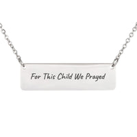 Load image into Gallery viewer, For This Child We Prayed Necklace - 1 Samuel 1_27 Baby Scripture Jewelry, Adoption Gift
