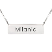 Load image into Gallery viewer, Milania Necklace – Custom Name Horizontal Bar Necklace for Women
