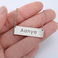 Load image into Gallery viewer, Aanya Necklace – Personalized Horizontal Bar Necklace for Women
