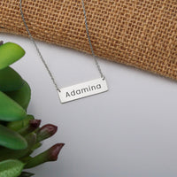 Load image into Gallery viewer, Adamina Necklace – Custom Name Horizonal Bar Necklace for Women
