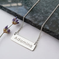 Load image into Gallery viewer, Adamina Necklace – Custom Name Horizonal Bar Necklace for Women

