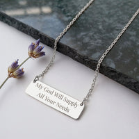 Load image into Gallery viewer, My God Will Supply All Your Needs Necklace - Faith Bible Scripture Gift for Sister, Philippians 4:19
