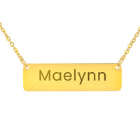 Load image into Gallery viewer, Maelynn Necklace – Custom Name Horizontal Bar Necklace for Women
