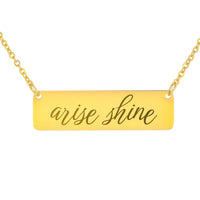 Load image into Gallery viewer, Arise Shine Necklace, Isaiah 60:1 Inspirational Bible Verse Gift for Mom
