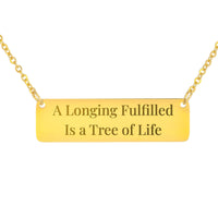 Load image into Gallery viewer, A Longing Fulfilled Is a Tree of Life Necklace - Hope Bible Scripture Jewelry, Proverbs 13_12 New Year Gift
