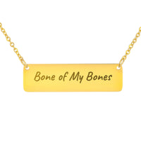Load image into Gallery viewer, Bone of My Bones Necklace, Wedding Bible Scripture Jewelry Genesis 2_23 - Gift for Bride
