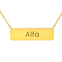 Load image into Gallery viewer, Alfa Necklace – Custom Name Horizontal Bar Necklace for Women
