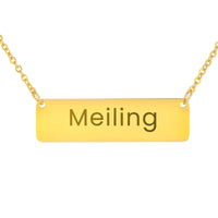Load image into Gallery viewer, Meiling Necklace – Custom Name Horizontal Bar Necklace for Women
