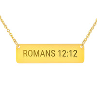 Load image into Gallery viewer, Romans 12:12 Necklace, Recovery Gift - Hope Bible Scripture Pendant
