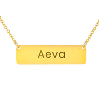 Load image into Gallery viewer, Aeva Necklace – Custom Name Horizontal Bar Necklace for Women
