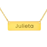 Load image into Gallery viewer, Julieta Necklace – Custom Name Horizontal Bar Necklace for Women
