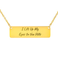 Load image into Gallery viewer, I Lift Up My Eyes to the Hills Necklace - Psalm 121:1, Dainty Protection Bible Jewelry for Her
