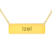 Load image into Gallery viewer, Izel Necklace – Custom Name Horizontal Bar Necklace for Women
