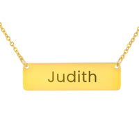 Load image into Gallery viewer, Judith Necklace – Personalized Name Chain - Custom Horizontal Bar Necklace for Women
