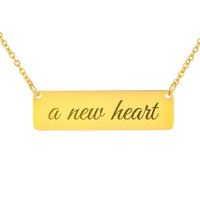 Load image into Gallery viewer, A New Heart Necklace - Scripture Jewelry for Her, Ezekiel 36:26

