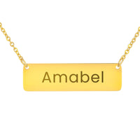 Load image into Gallery viewer, Amabel Necklace – Custom Name Horizontal Bar Necklace for Women
