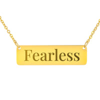 Load image into Gallery viewer, Fearless Bar Necklace - Brave Gift for Daughter, Courage Religious Jewelry
