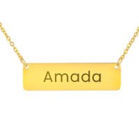 Load image into Gallery viewer, Amada Necklace – Personalized Horizontal Bar Necklace for Women
