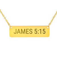 Load image into Gallery viewer, James 5_15 Necklace, Nurse Gift - Healing Bible Scripture Jewelry
