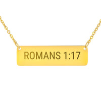 Load image into Gallery viewer, Romans 1:17 Necklace - Faith Scripture Jewelry for Sister
