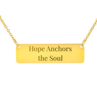 Load image into Gallery viewer, Hope Anchors the Soul Necklace, Hebrews 6:19 Scripture Gift for Her
