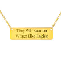 Load image into Gallery viewer, They Will Soar on Wings Like Eagles Necklace, Strength Bible Jewelry Isaiah 40:31 - Inspirational Gift for Her
