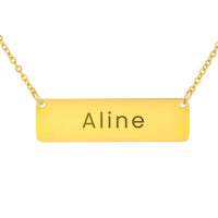 Load image into Gallery viewer, Aline Necklace – Personalized Horizontal Bar Necklace for Women
