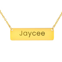 Load image into Gallery viewer, Jaycee Necklace – Personalized Name Chain - Custom Horizontal Bar Necklace for Women
