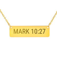 Load image into Gallery viewer, Mark 10:27 Necklace - Dainty Faith Christian Jewelry, Confirmation Gift
