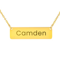Load image into Gallery viewer, Camden Necklace – Custom Name Horizontal Bar Necklace for Women
