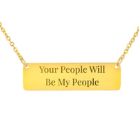 Load image into Gallery viewer, Your People Will Be My People Necklace - Friendship Bible Gift for Best Friend, Ruth 1_16
