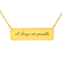 Load image into Gallery viewer, All Things Are Possible Necklace, Mark 9:23 Faith Scripture Gift for Her

