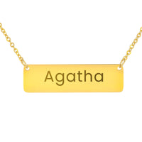 Load image into Gallery viewer, Agatha Necklace – Custom Name Horizontal Bar Necklace for Women
