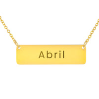 Load image into Gallery viewer, Abril Necklace – Personalized Horizontal Bar Necklace for Women
