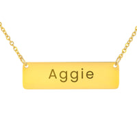 Load image into Gallery viewer, Aggie Necklace – Personalized Horizontal Bar Necklace for Women
