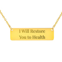 Load image into Gallery viewer, I Will Restore You to Health Necklace, Jeremiah 30_17 Healing Christian Pendant for Nurse
