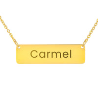 Load image into Gallery viewer, Carmel Necklace – Custom Name Horizontal Bar Necklace for Women
