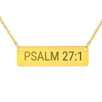Load image into Gallery viewer, Psalm 27:1 Necklace - Survivor Gift, Minimalist Strength Scripture Pendant
