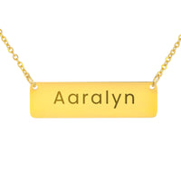Load image into Gallery viewer, Aaralyn Necklace – Custom Name Horizontal Bar Necklace for Women
