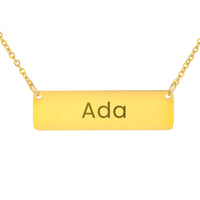 Load image into Gallery viewer, Ada Necklace – Custom Name Horizontal Bar Necklace for Women
