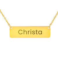 Load image into Gallery viewer, Christa Necklace – Custom Name Horizontal Bar Necklace for Women

