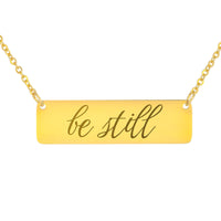 Load image into Gallery viewer, Be Still Necklace - Peace Bible Scripture Jewelry for Daughter, Psalm 46:10
